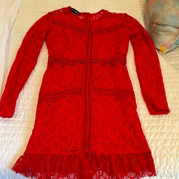 Red Lace  Dress - Picture 1 of 5